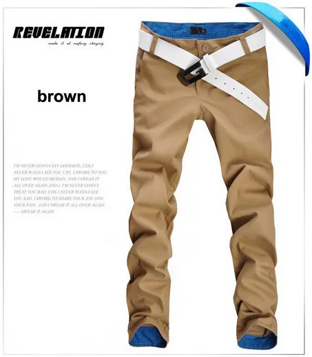 2015 Hot sale men's casual cotton pants Slim Fit Straight Style high quality fashion new design 9 colors size 29~34 | Мужская одежда