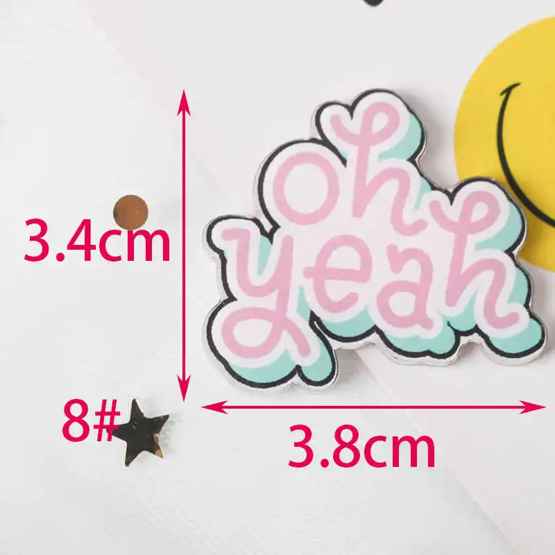 NO8 1 шт. микс конфеты Радуга мультфильм значки на булавке Kawaii значок bacgets на рюкзак значки на одежду акриловые значки Z74 - Цвет: NO8