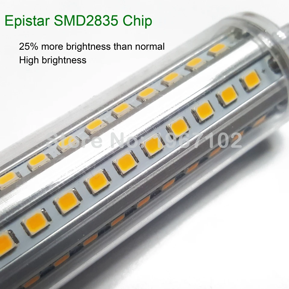 Супер яркость R7S Светодиодная лампа с горизонтальной вилкой 2835 SMD 78 мм 118 135 189 AC85 265V