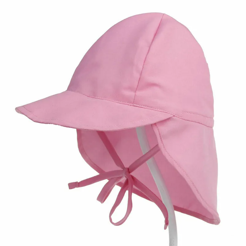 2 Summer Baby Sun Hat Children Outdoor Neck Ear Cover Anti UV Protection Beach Caps Kids Boy Girl Swimming Flap Cap For 0-5 Years - Цвет: 2