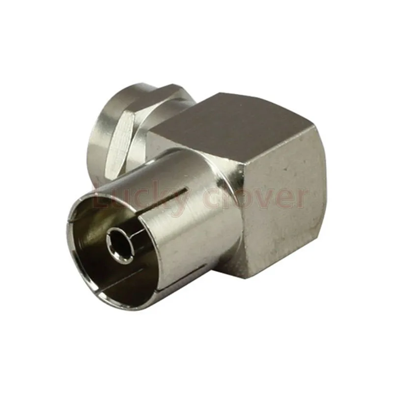 F 10pcs типа Штекерный к женскому PAL RF антенна ТВ кабель штекер правый угол 90