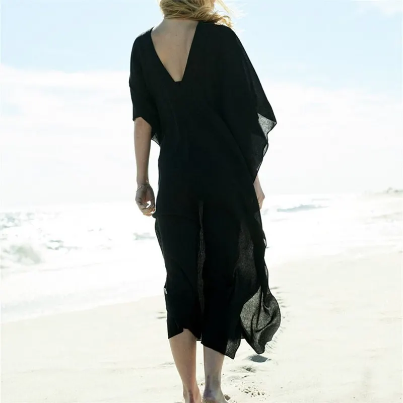 Элегантное пляжное платье в греческом стиле Женская туника с коротким рукавом и