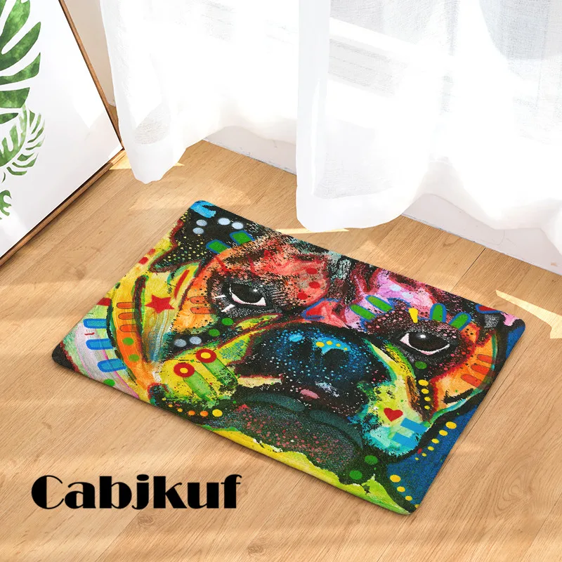 Модные стильные Новые Креативные цветные ковры с принтом собаки коврики для