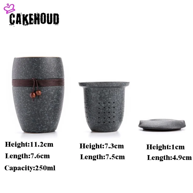 CAKEHOUD простая чайная чашка керамическая с крышкой фильтр чайная чашка офисная Питьевая чашка портативный дорожный чайный набор кунг-фу Питьевая утварь