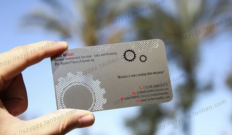 Metallic Color, metal business cards printing Deluxe Metal Business Card Visit Card,Double-side NO.3004