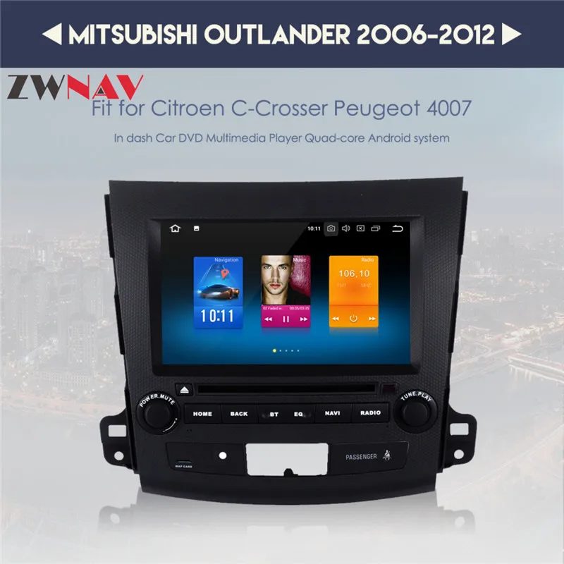 4 ядра/8 ядерный процессор, 4G ram Android 8,0 автомобильный gps-навигатор для Mitsubishi Outlander/peugeot 4007/Citroen C-Crosser автомобильный Радио dvd