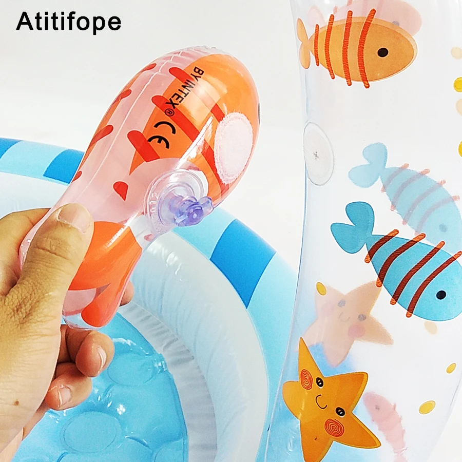 Cute interesting starfish shaped Top-ring Inflatable Support Plastic Bright colors Children's inflatable pool Paddling pool