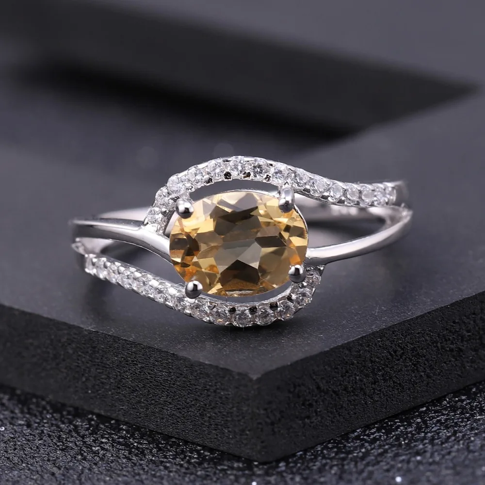 GEM'S BALLET, 1.30Ct, натуральный цитрин, драгоценный камень, кольца для женщин, свадьба, 925 пробы, серебряное кольцо с камнем рождения, подарок, хорошее ювелирное изделие