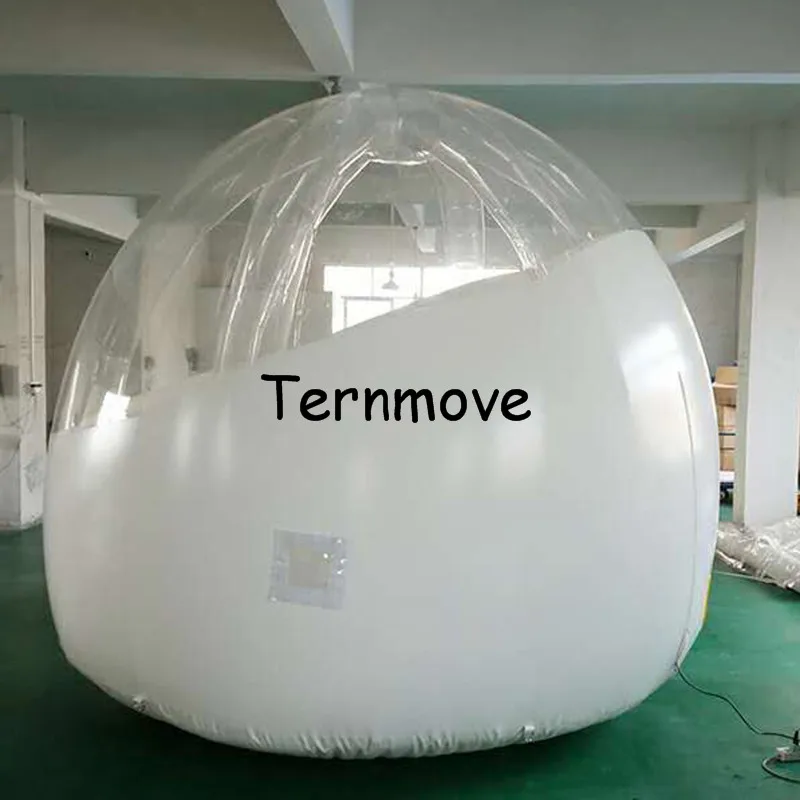 3 м диаметр открытый надувной тент для кемпинга полупрозрачный полубелый шатер