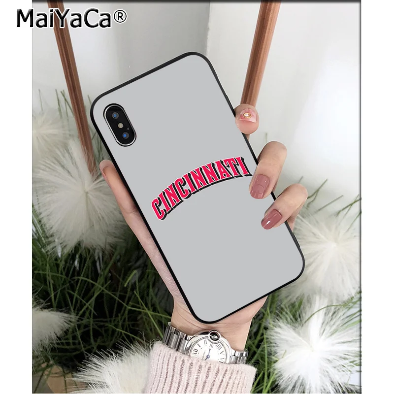 Мягкий силиконовый чехол MaiYaCa Cincinnati для iPhone 5 5Sx 6 7 7plus 8 8Plus X XS MAX XR | Мобильные