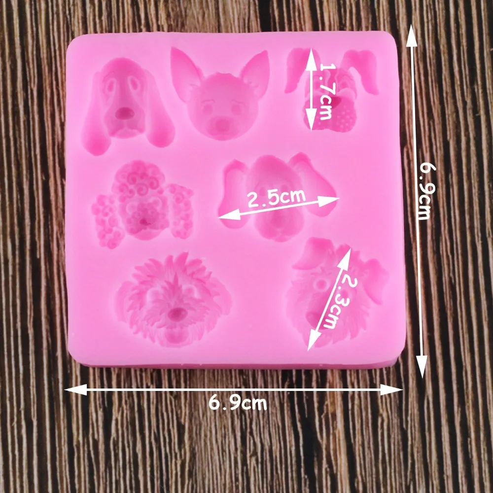 Силиконовая форма в виде собаки Форма для украшения тортов шоколада полимерной