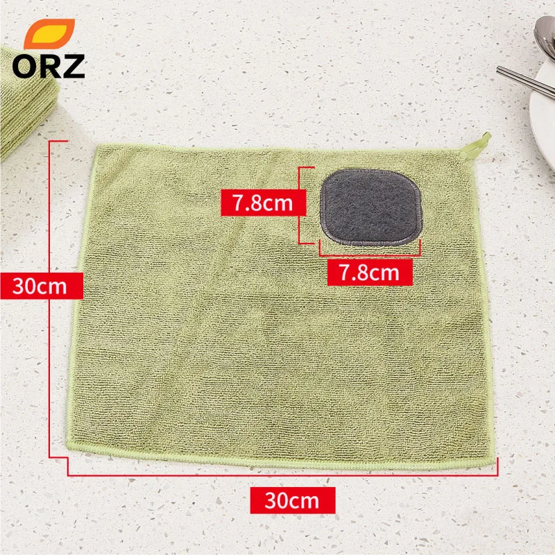 ORZ 2в1 Чистящие Салфетки Полотенца микрофибра + салфетка для мытья посуды хорошее