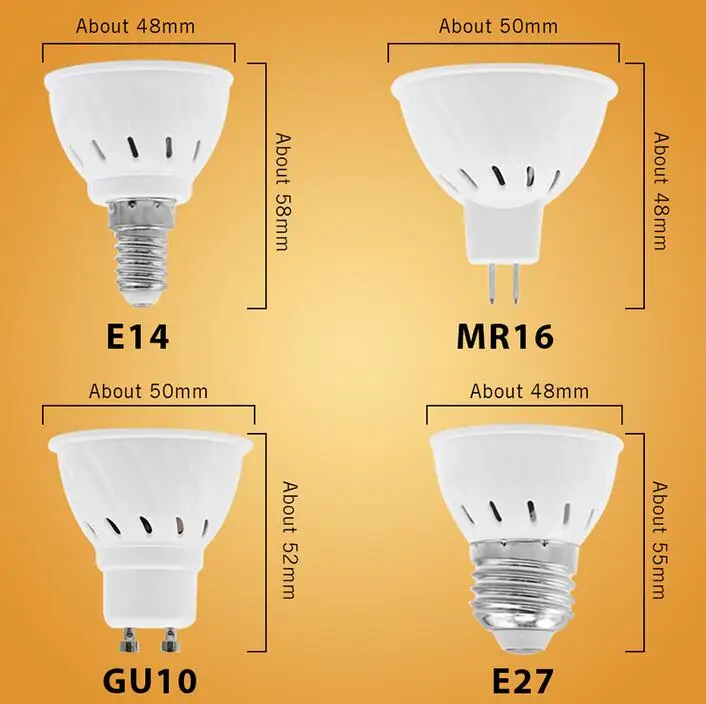 Высокая мощность Led Grow Light E27/GU10/MR16 SMD2835 220V растущие лампы фитолампа для комнатной