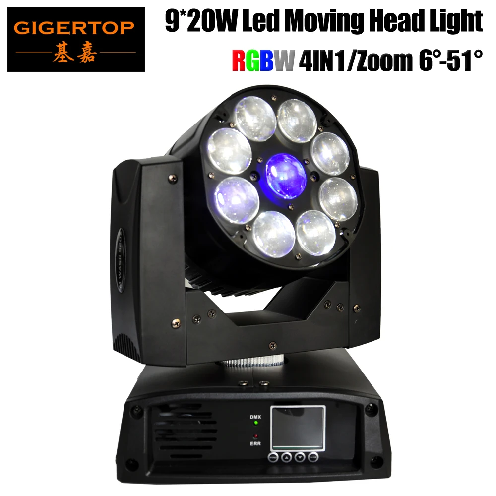 Светодиодный прожектор с движущейся головкой 9x20 Вт RGBW 4 в 1 DMX512 | Лампы и освещение
