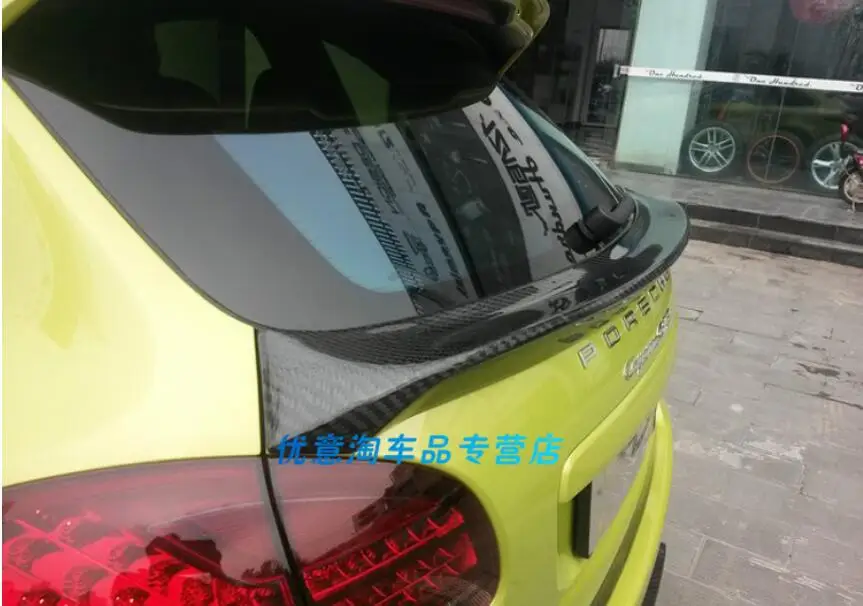 Углеродного волокна заднего крыла задний багажник спойлер крыло для 11 14 Porsche Cayenne