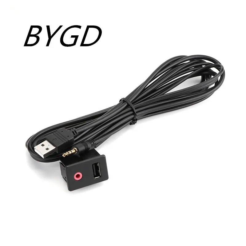 BYGD автомобильные USB наушники Aux Мужской Разъем переходник для бас гитары