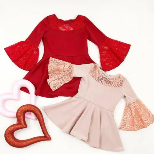 2019 Модное детское кружевное платье для маленьких девочек праздничное принцессы