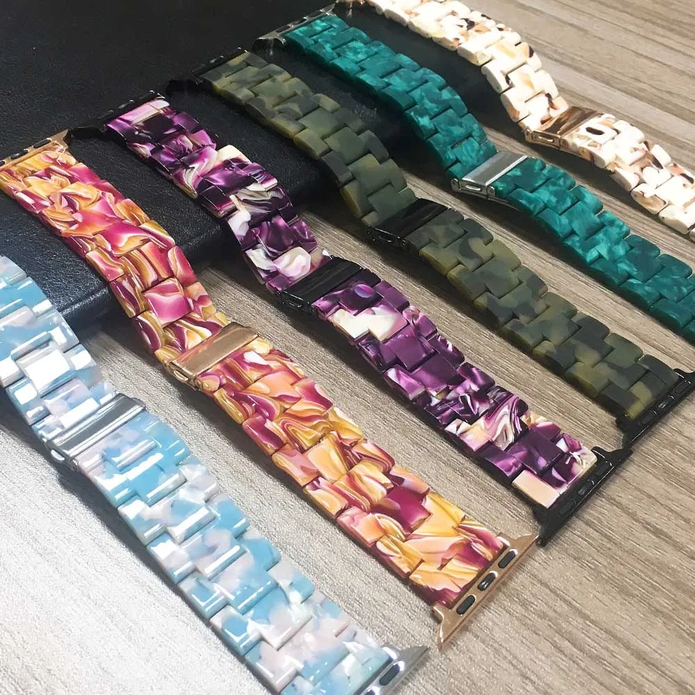 Ремешок легкий для Apple Watch Band 44 мм 40 38 42 полимерный браслет мужчин и женщин iWatch Series