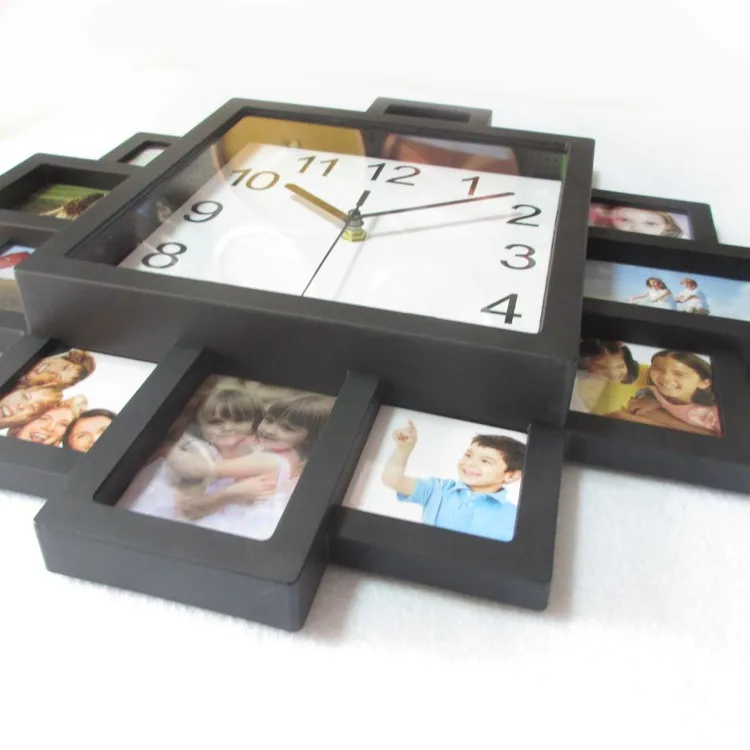 DIY Настенные Часы Современный Дизайн Home Decor Фото Frame Clock Plastic Art Pictures Часы Уникальный Клок Home Decor Horloge