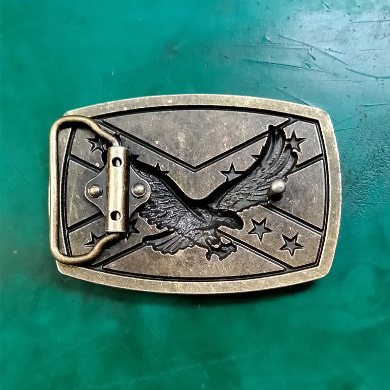 Шт. 1 шт. Бронзовый Fly Eagle Роскошные для мужчин западный ковбой девушка-ковбой пряжки ремня