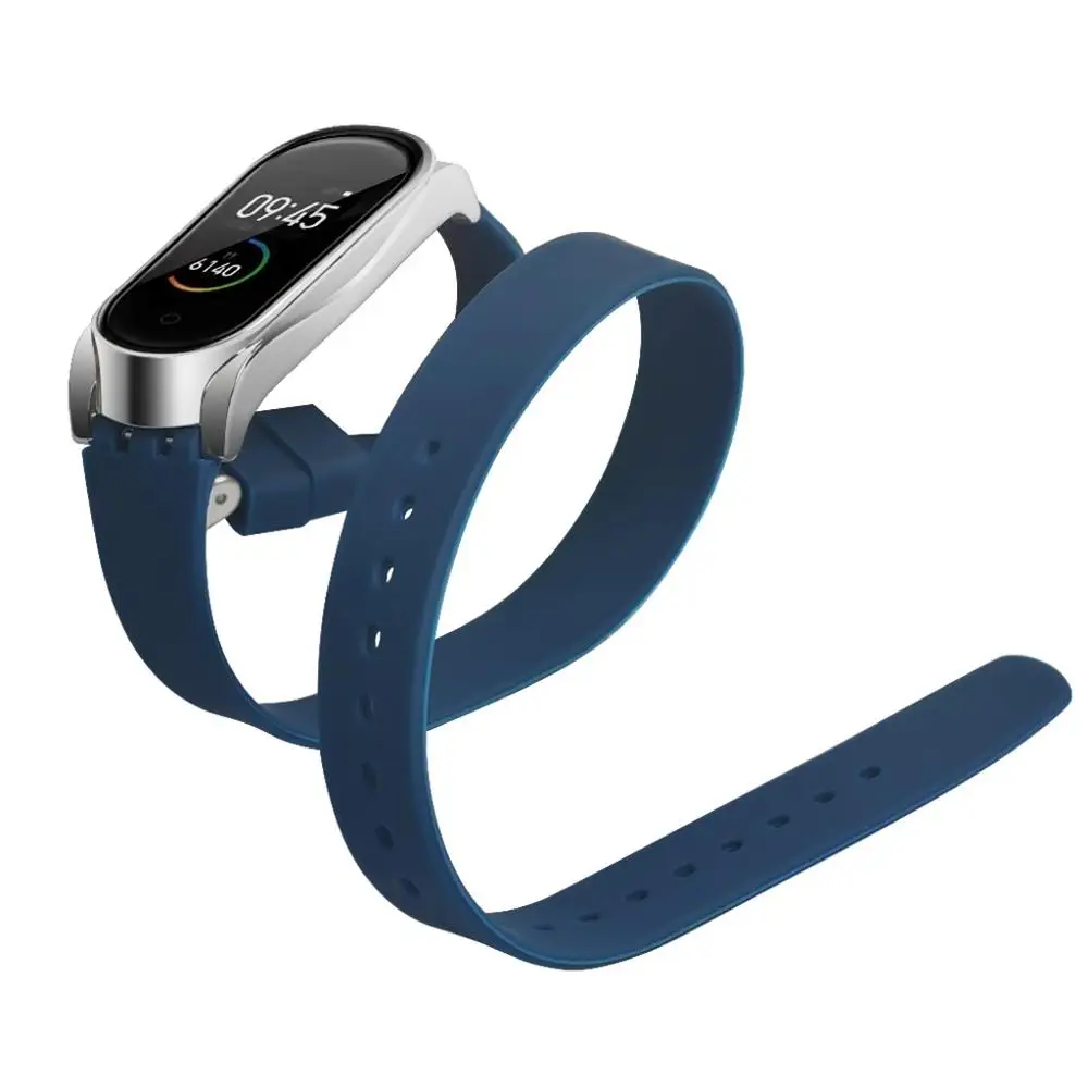 Спортивный мягкий силиконовый сменный ремешок из термополиуретана для Xiaomi Mi Band 4