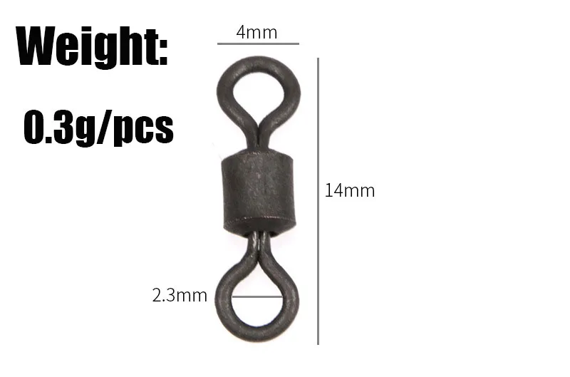 30 шт./пакет для ловли карпа вращающиеся Вертлюги разъемы медная нержавеющая