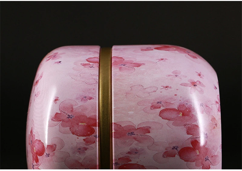 Маленькая кошка собака урна красная Сакура печать железная шкатулка для