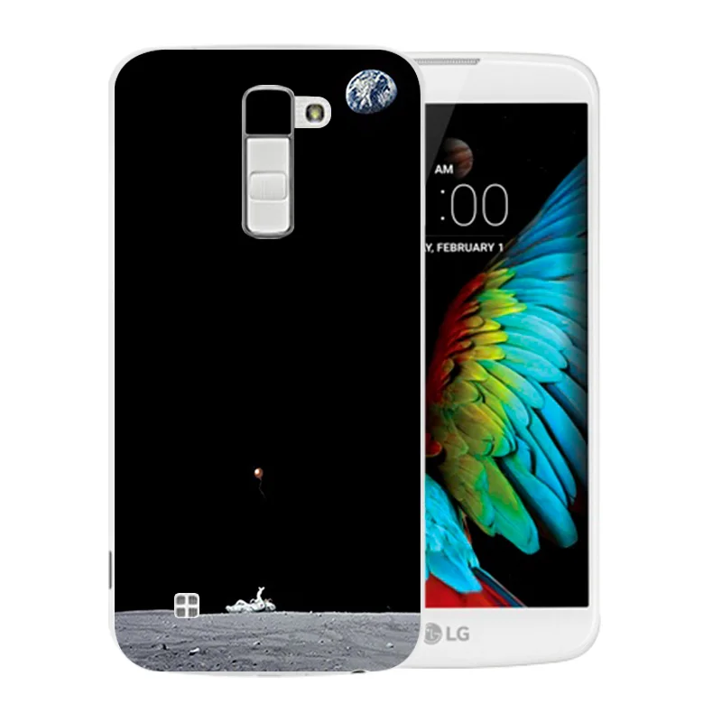 Back Cover For LG K10 LTE K420N K430 K430ds F670 Soft TPU Space Moon Pattern Phone Cases for K410 Clear Matte Shell |