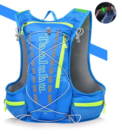 only Blue backpack Легкий гидратационный жилет для бега, рюкзак 15л, походная спортивная сумка для бега, марафона, велоспорта, альпинизма, спорта на открытом воздухе, упаковка XL - Цвет: only Blue backpack