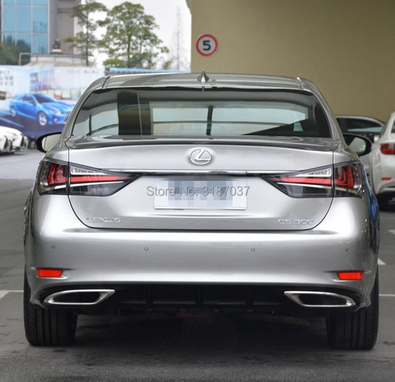 Спойлер для Lexus GS250 GS350 GS450 2013-2016ABS пластик Неокрашенный задний спойлер на крыло