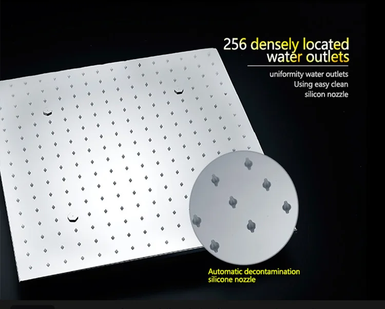 Оптовая продажа Ванная комната 500x500 скрыть Насадки для душа Многофункциональный высокой потока дождь туман