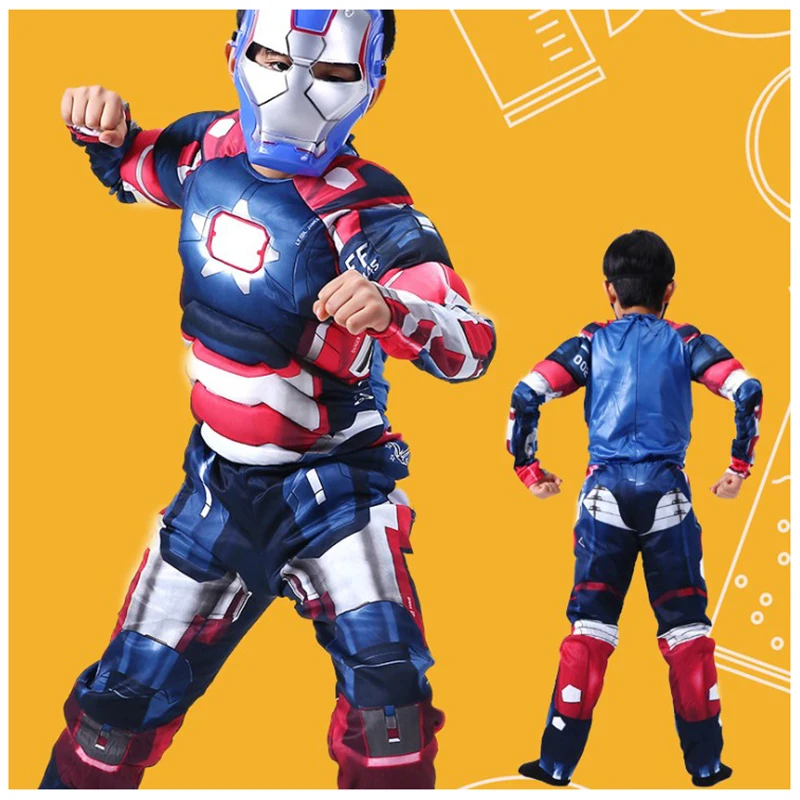Представление на Хэллоуин костюмы Железный человек детская одежда Косплей Аниме