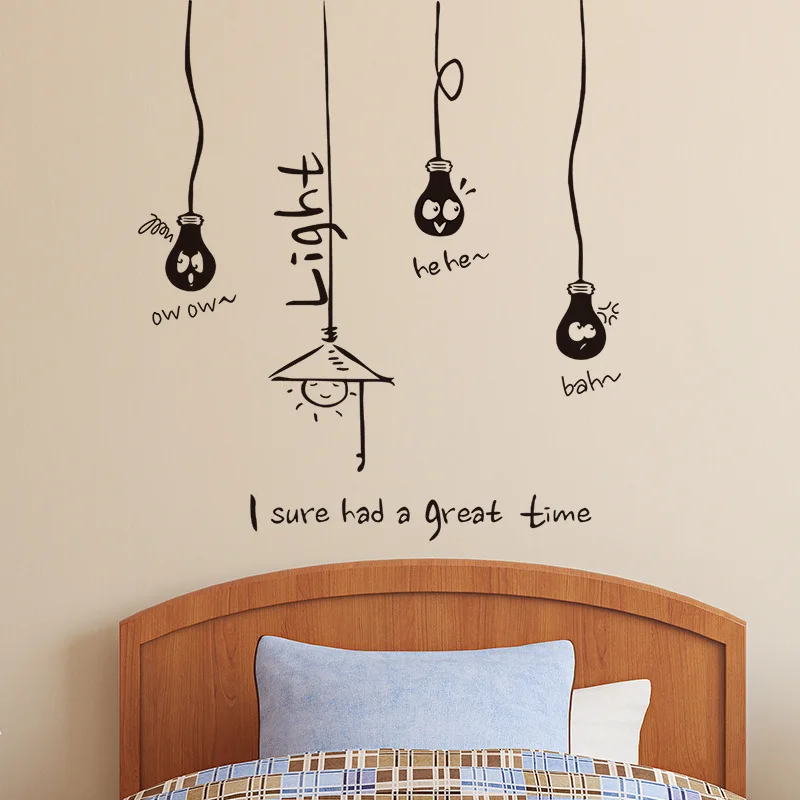 Смешная люстра съемные настенные наклейки для кухни гостиной ресторана детской