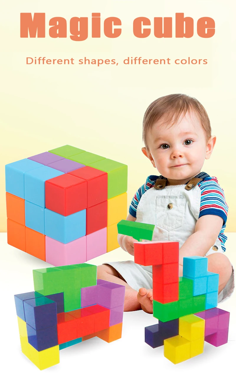 Магнитные кубики, магнитные кубики, игрушки 3x3x3, кубики, Обучающие игрушки, несколько форм, Кубик Рубика, подарки на Рождество, день рождения