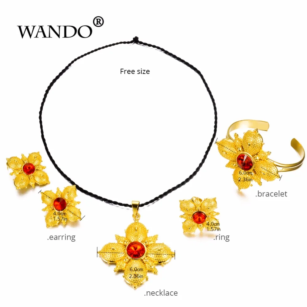 WANDO комплекты ювелирных изделий из эфиопского материала