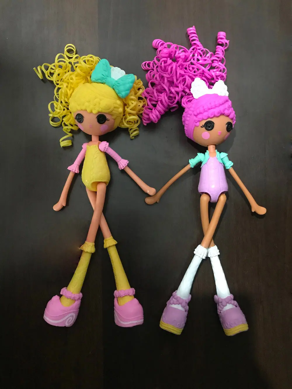 yellow and pink Около 22-25 см Lalaloopsy девушки без одежды подарок на день рождения платье кукла - Цвет: yellow and pink