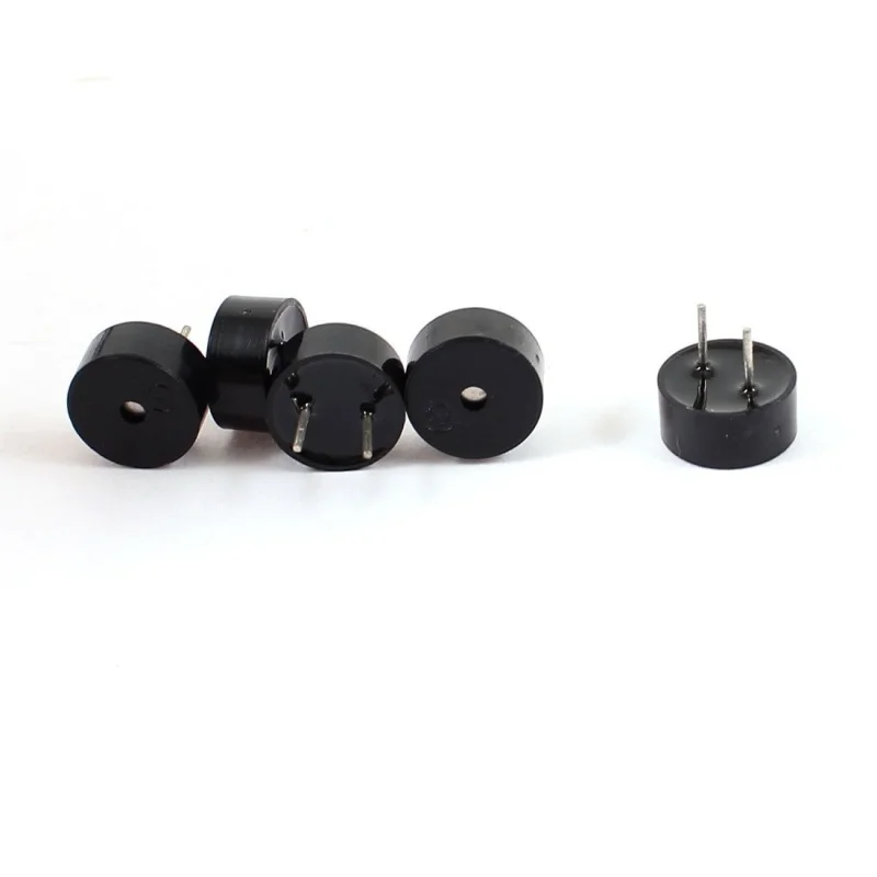 5 шт. непрерывное электронное Buzzer 2 контактный DC 3/5 V-9x4,2mm-черный