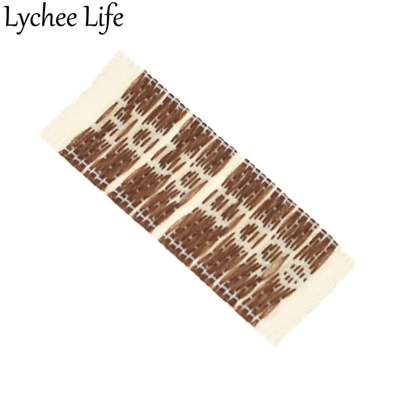 Lychee Life 50 шт. моющаяся одежда ручной работы тканая этикетка тканевые аксессуары