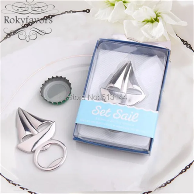 Бесплатная доставка 50 шт. открывалка для бутылок с лодкой идеи свадебной