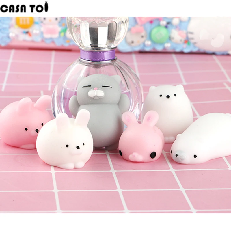 Мягкими милые мягкие Cat салфетки антистресс загрузки Сжимаемый мячик Sticky
