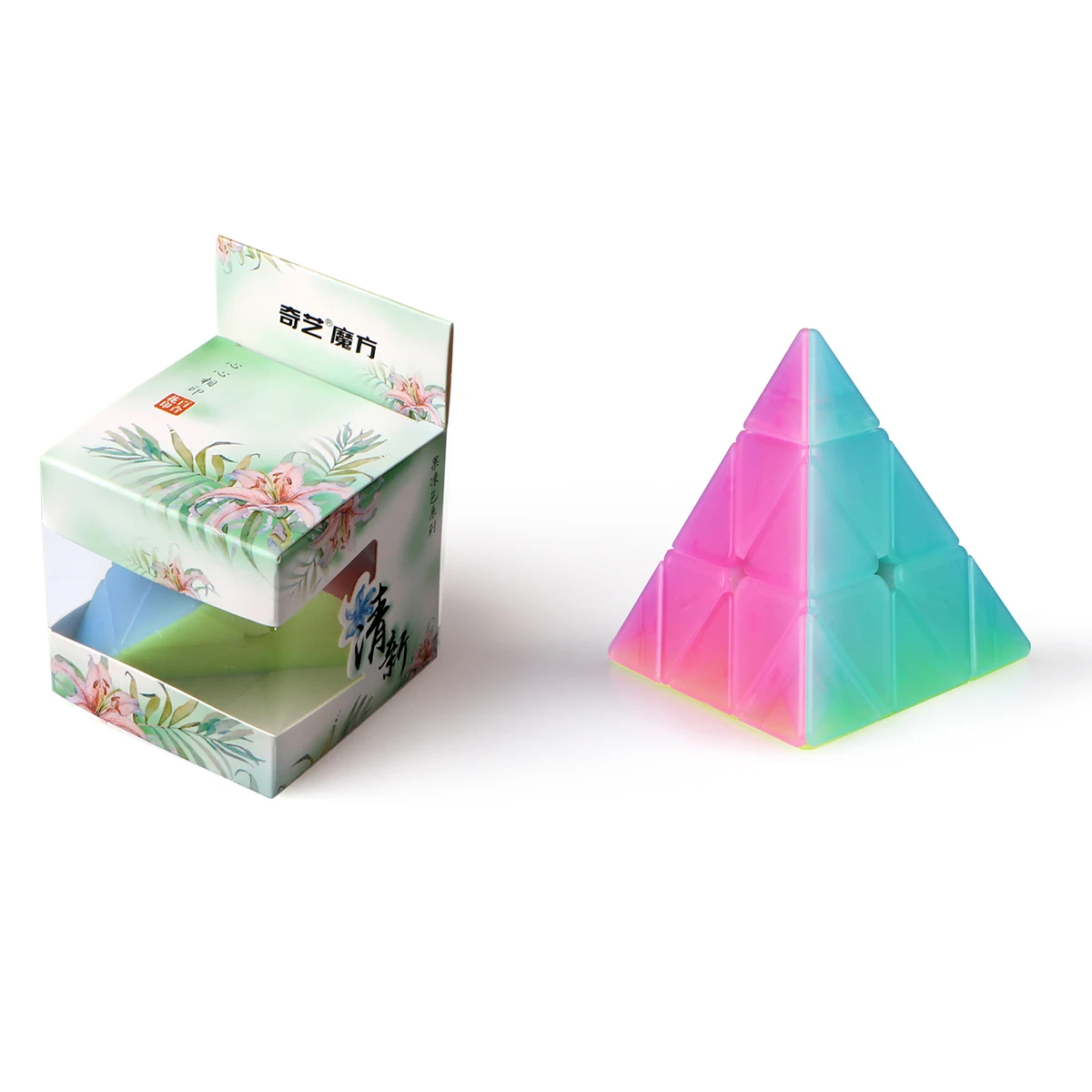 The pyramid QiYi 2x2 3x3 4x4 5x5 Желейный кубик дизайн скоростной кубик головоломка магический куб база Cubo Magico Развивающие игрушки для детей - Цвет: The pyramid