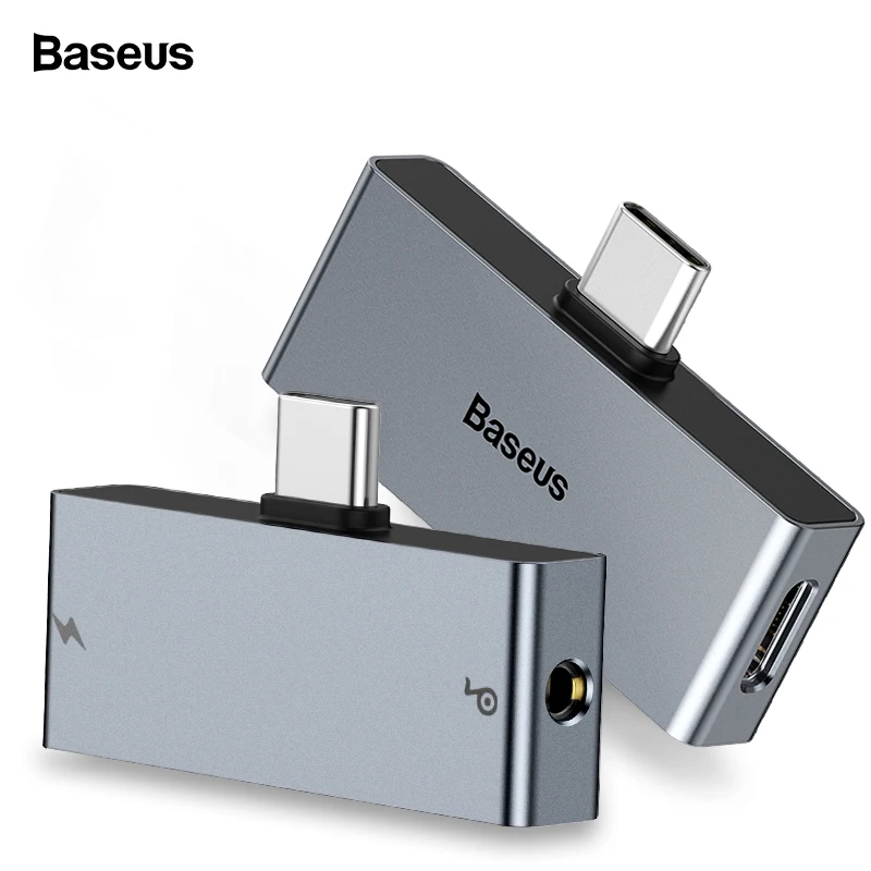 Baseus usb type C до 3,5 мм разъем для наушников AUX адаптер для Xiaomi Redmi Note 7 huawei P20 P30 Pro type-C разветвитель для быстрой зарядки
