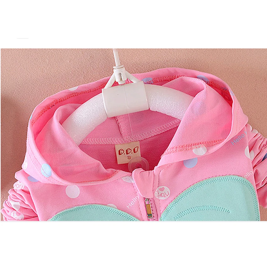 2018 Осенняя Одежда для маленьких девочек с бантом Повседневное спортивной одежды