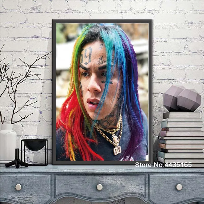 Tekashi 6ix9ine певица плакат Ники Минаж плакаты и принты стены книги по искусству украшения холст картины для гостиная домашний декор