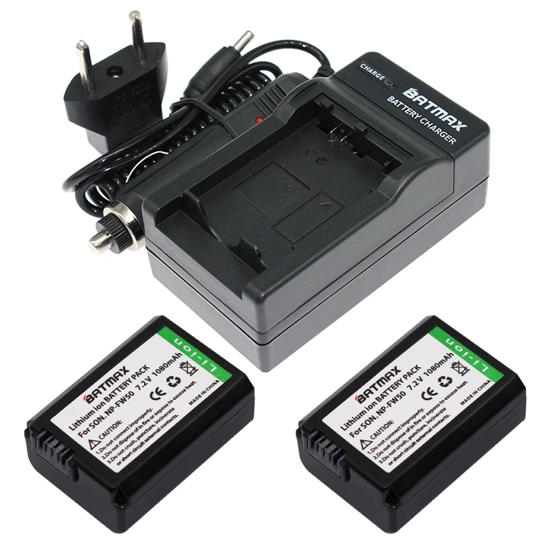 2x NP-FW50 NP FW50 запасные литий-ионные аккумуляторы и комплект настенного зарядного
