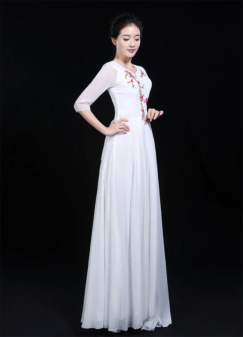 Г. Ограниченная серия Настоящее для женщин Hanfu древний китайский костюм хора хор платье хор сценический Национальный день