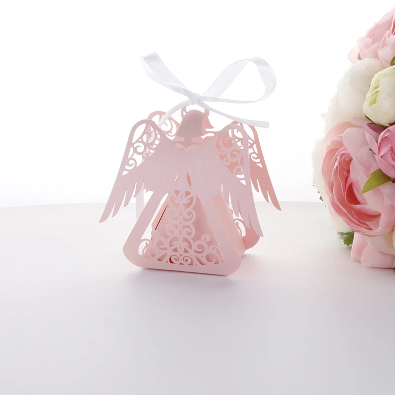 pink 50 шт./лот белые розовые красные, Вырезанные лазером сова конфеты коробка с лентой Weding Baby Shower Свадебная коробочка для сладостей пользу вечерние изделия для декорации - Цвет: pink