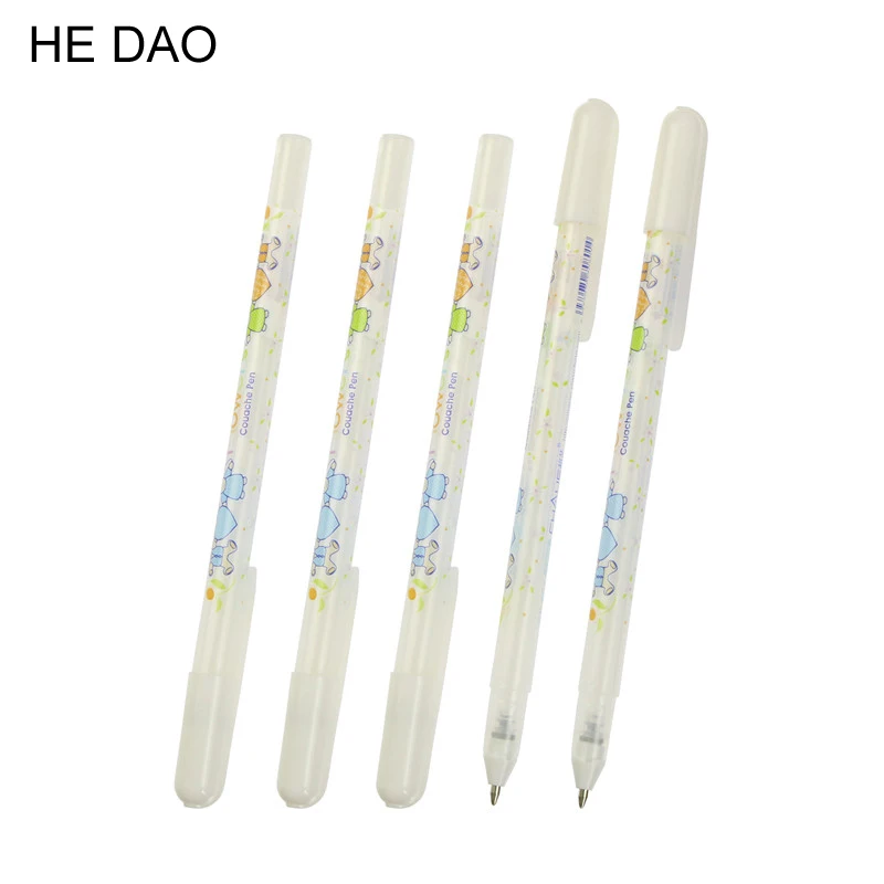 0.8mm Beautiful Cute Pen Unisex Gift For Kids White Ink Color Photo Album Gel Stationery Office Learning | Канцтовары для офиса и