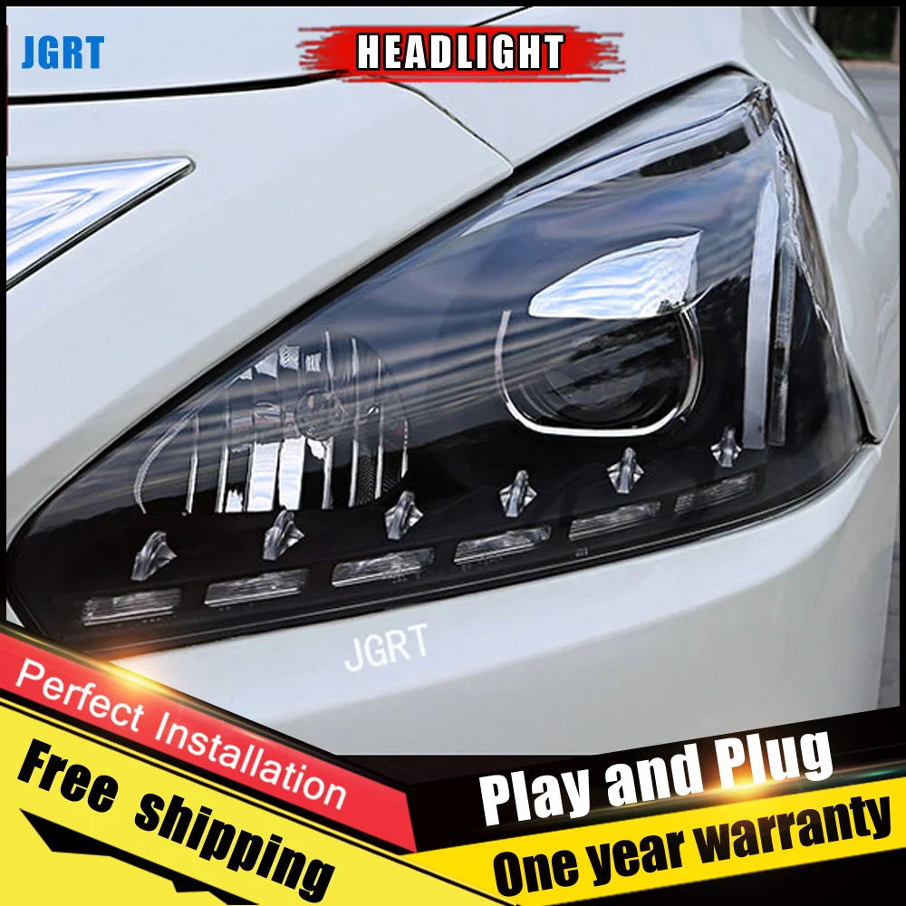 JGRT автомобиля Стиль светодиодный фары для Nissan Altima 2013-2015 налобный фонарь DRL