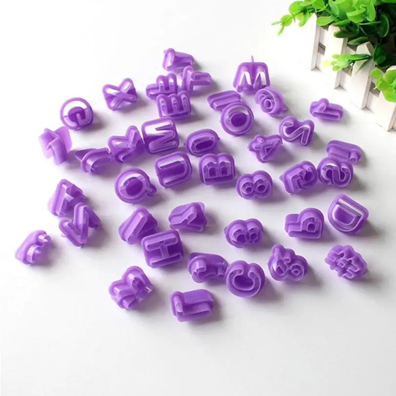 

New 40pcs Alphabet Number Letter DIY Character Fondant Cake Decorating Set Icing Cookie Cutter Mold Moulds Cake Baking Tools